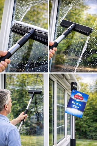 Telescopic window cleaner - window,